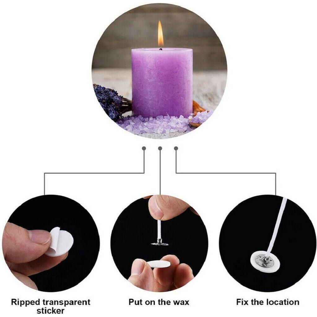 Adhesive Dot Wick - Schaumstoff-Kerzendocht-Aufkleber Hochklebende Runde Punkte DIY Kerzenherstellung