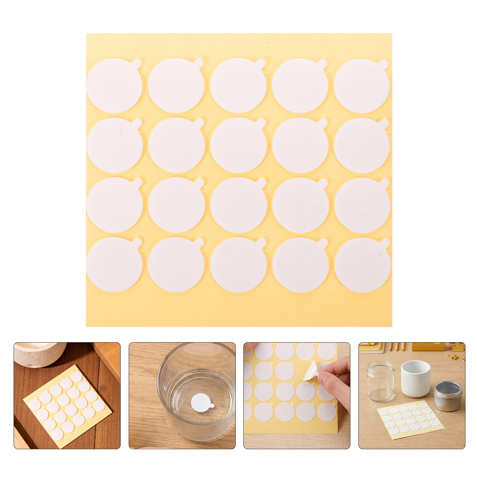Adhesive Dot Wick - 800 Stück Docht-Klebepunkte, doppelseitige Klebepunkte, hitzebeständig,