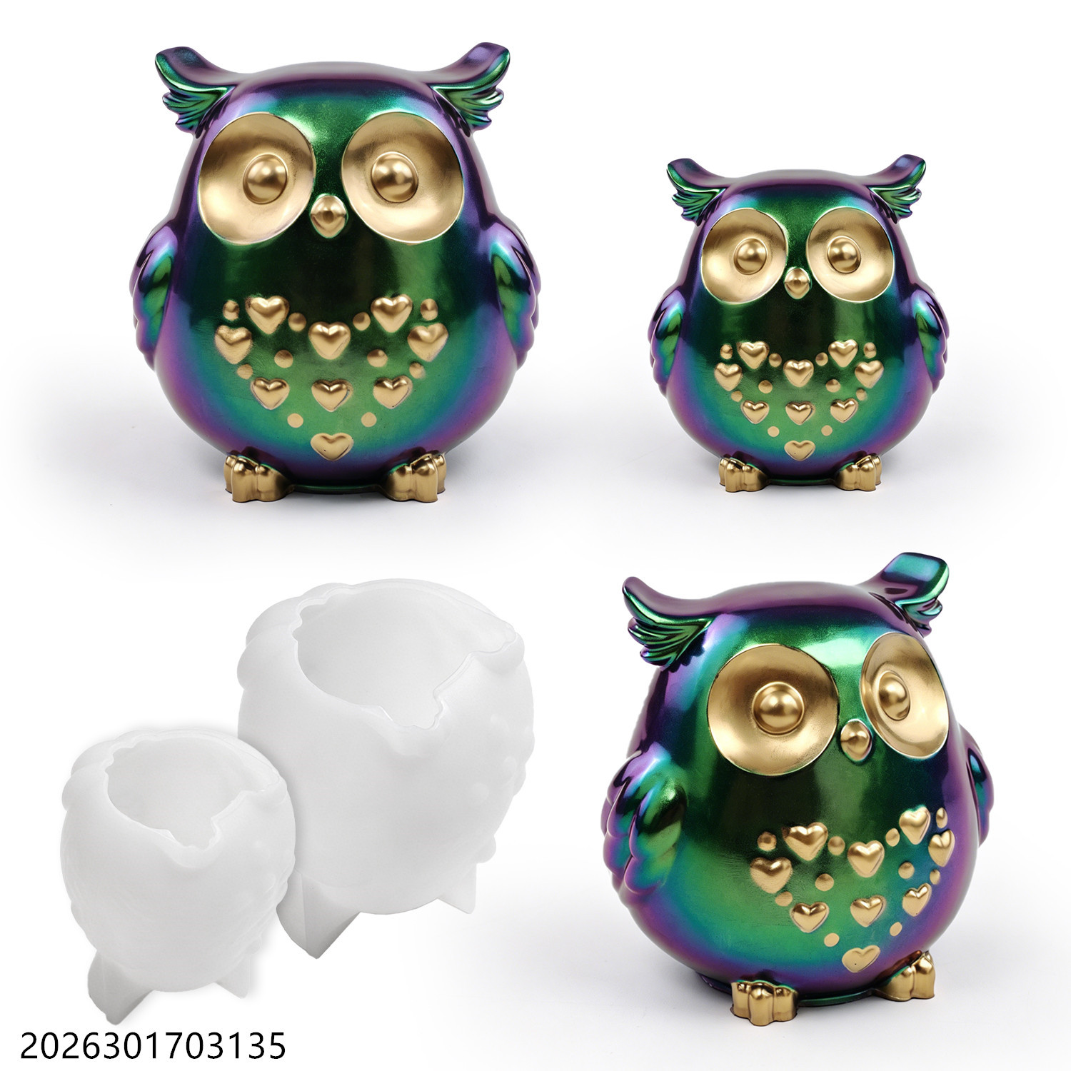 Candle Making Set - Eulen-Silikonform 3D Vogelform-Set für DIY Epoxidharz