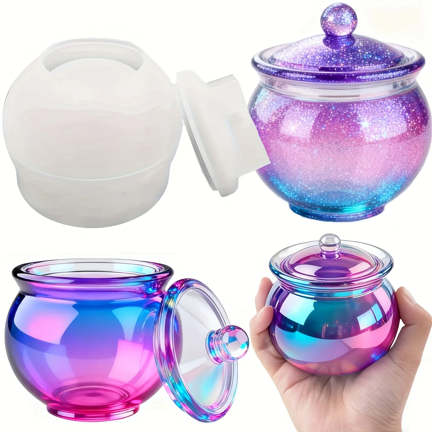 1 Satz runder Harzdosenformen  – Candle Making Set Bewertung und Preis