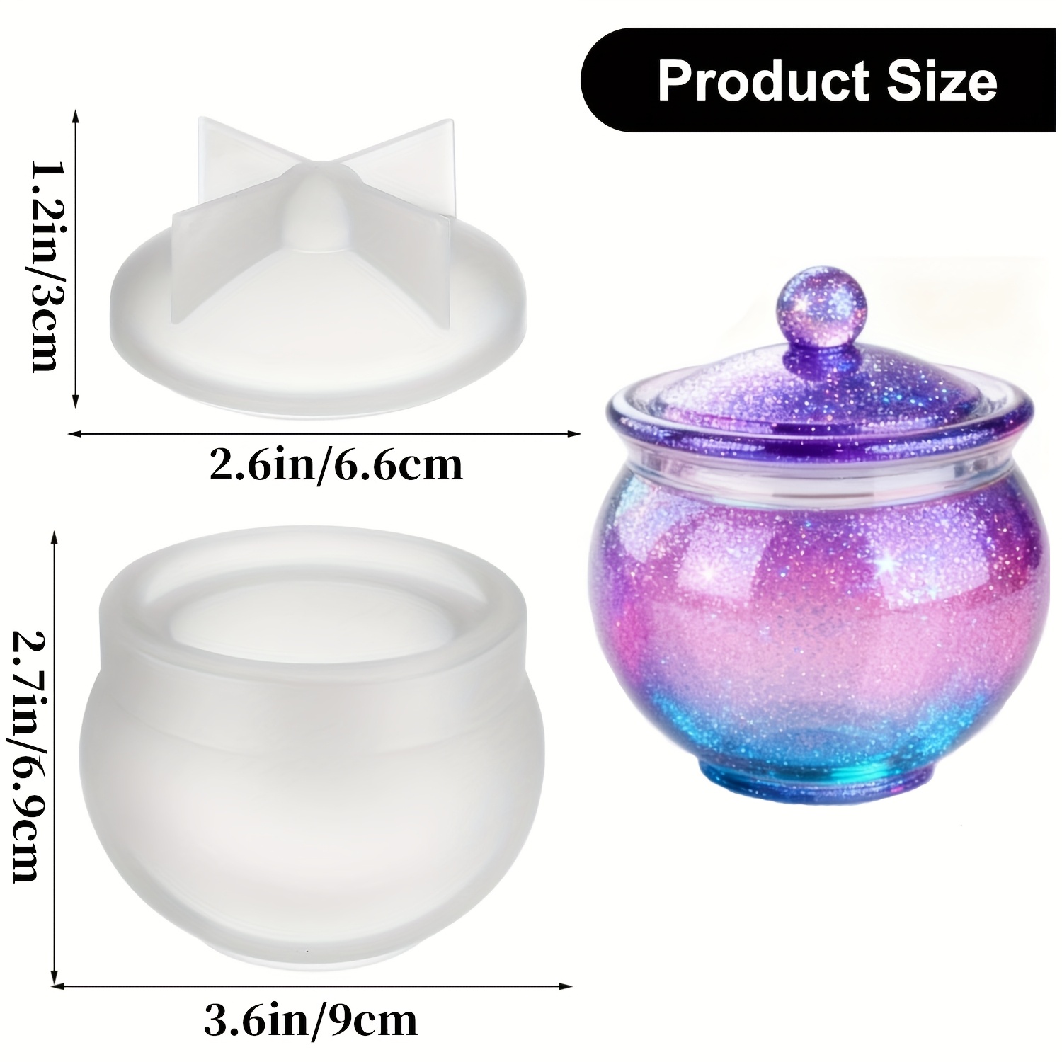 1 Satz runder Harzdosenformen  – Candle Making Set Bewertung und Preis